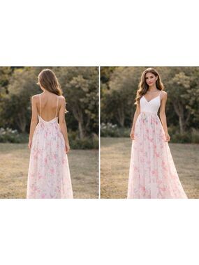 Nylon Apparel Floral Backless Maxi Dress – Size L
